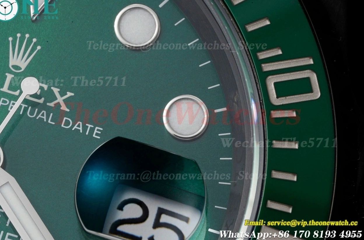 VS3135 SS DLC Green Blaken V6F Dot 40mm Submariner 0407